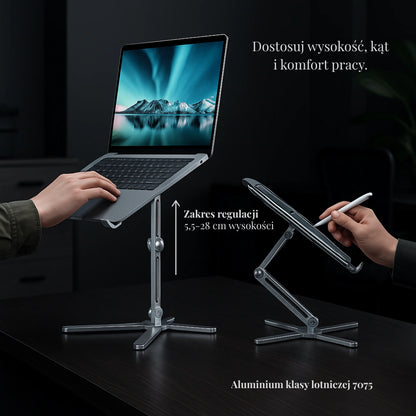 Model-X: Aluminiowy stojak do laptopa klasy premium